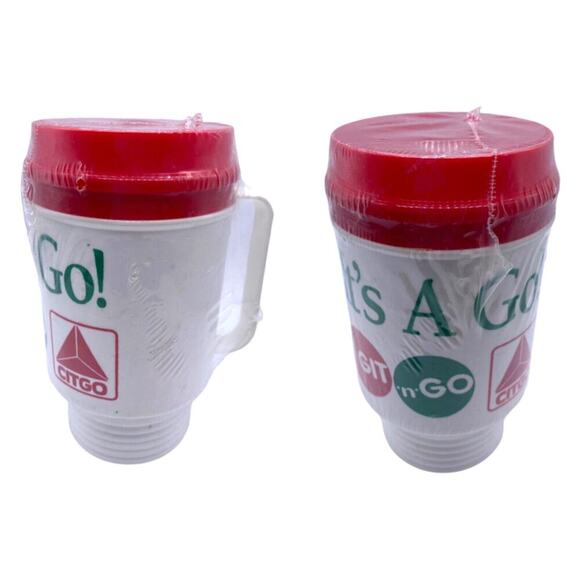 Its a Go Citgo To Go Cup Mug Travel Aladdin NEW Sealed Handled Vintage Rare - Picture 1 of 10